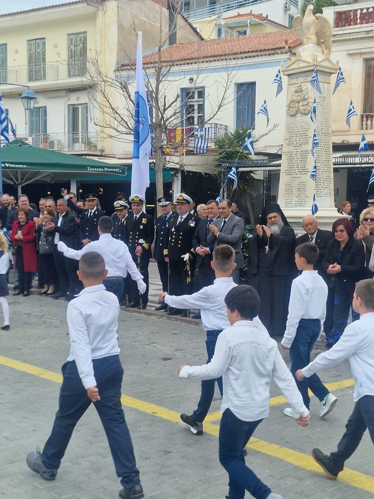 Ο Υφυπουργός Κλιματικής Κρίσης & Πολιτικής Προστασίας, Κώστας Κατσαφάδος, εκπρόσωπος της Ελληνικής Κυβέρνησης στις εκδηλώσεις για την Εθνική Επέτειο της 25ης Μαρτίου του 1821, στον Πόρο και στον Γαλατά του Δήμου Τροιζηνίας -  Μεθάνων.