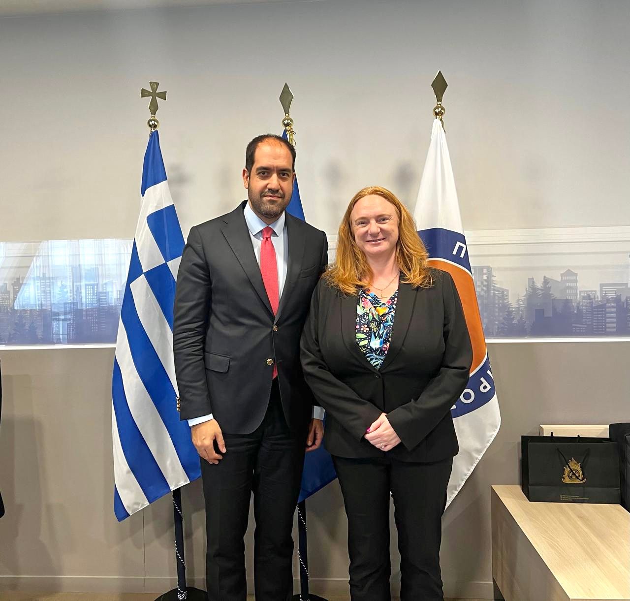 Συνάντηση  Υπουργού Κλιματικής Κρίσης και Πολιτικής Προστασίας Γιάννη Κεφαλογιάννη με την Πρέσβη της Αυστραλίας στην Ελλάδα Alison Duncan