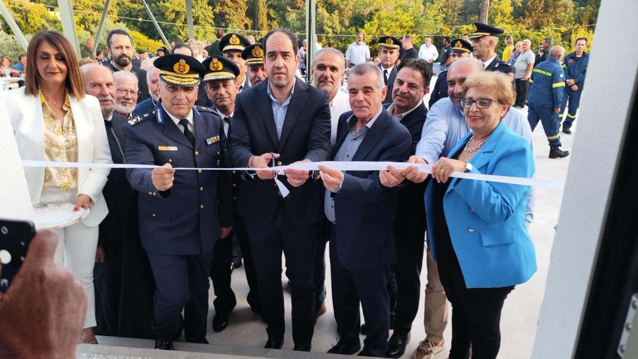 Εγκαίνια του αναβαθμισμένου Πυροσβεστικού Κλιμακίου Σπηλίου από τον Υπουργό Κλιματικής Κρίσης και Πολιτικής Προστασίας Γιάννη Κεφαλογιάννη