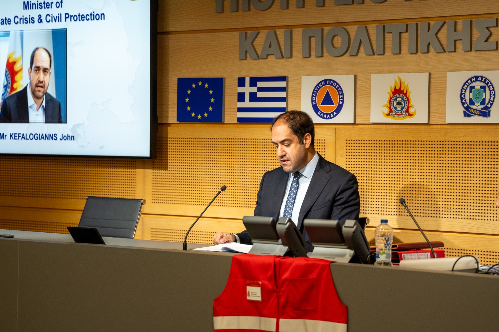 Χαιρετισμός Υπουργού Κλιματικής Κρίσης και Πολιτικής Προστασίας Γιάννη Κεφαλογιάννη στην υποδοχή των Ευρωπαίων Αρχηγών Αποστολών του προγράμματος Pre-Positioning