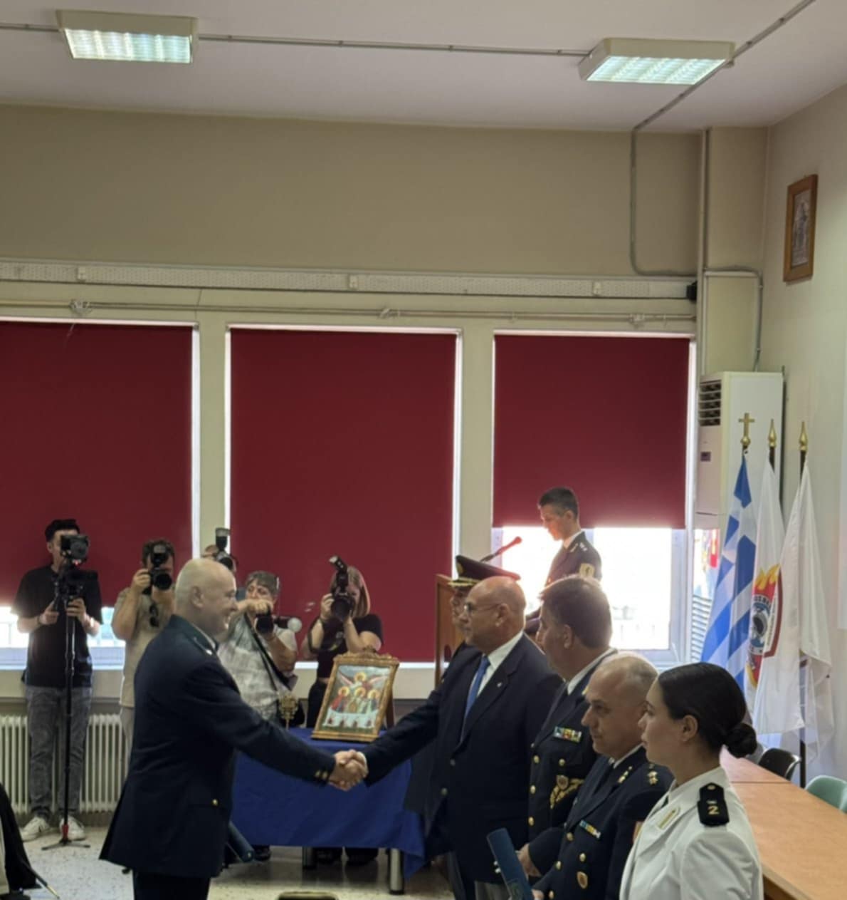 Παρουσία του Γενικού Γραμματέα Πολιτικής Προστασίας, Νίκου Παπαευσταθίου, η ορκωμοσία των αποφοίτων Ανθυποπυραγών εκ Πυρονόμων της Σχολής Επιμόρφωσης και Μετεκπαίδευσης της Πυροσβεστικής Ακαδημίας