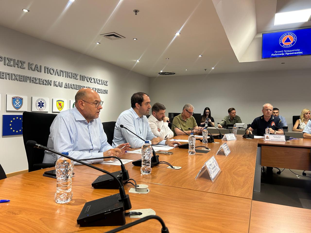 Ευρεία Σύσκεψη υπό τον Υπουργό Κλιματικής Κρίσης και Πολιτικής Πολιτικής Προστασίας Γιάννη Κεφαλογιάννη για τις καιρικές συνθήκες των επόμενων ημερών