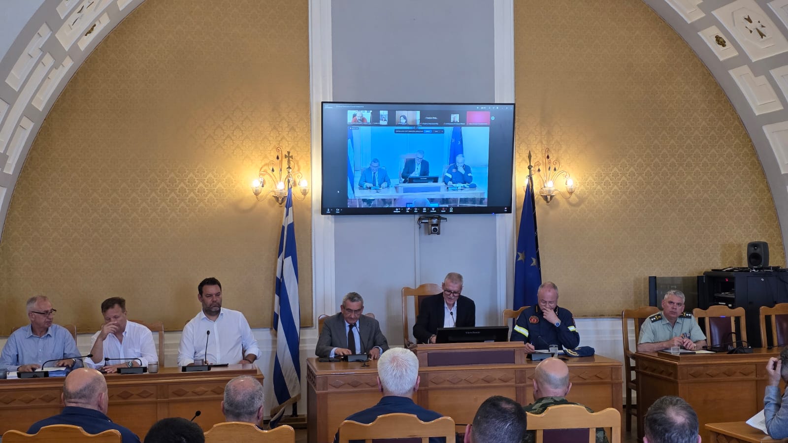 Ευρεία σύσκεψη υπό τον ΥΠΚΚΠΠ για την προετοιμασία της αντιπυρικής περιόδου στην Περιφέρεια Νοτίου Αιγαίου.  Ευ. Τουρνάς: «Θα επιμείνουμε στο δόγμα: Επιτήρηση, Έγκαιρη προειδοποίηση και άμεση επέμβαση»