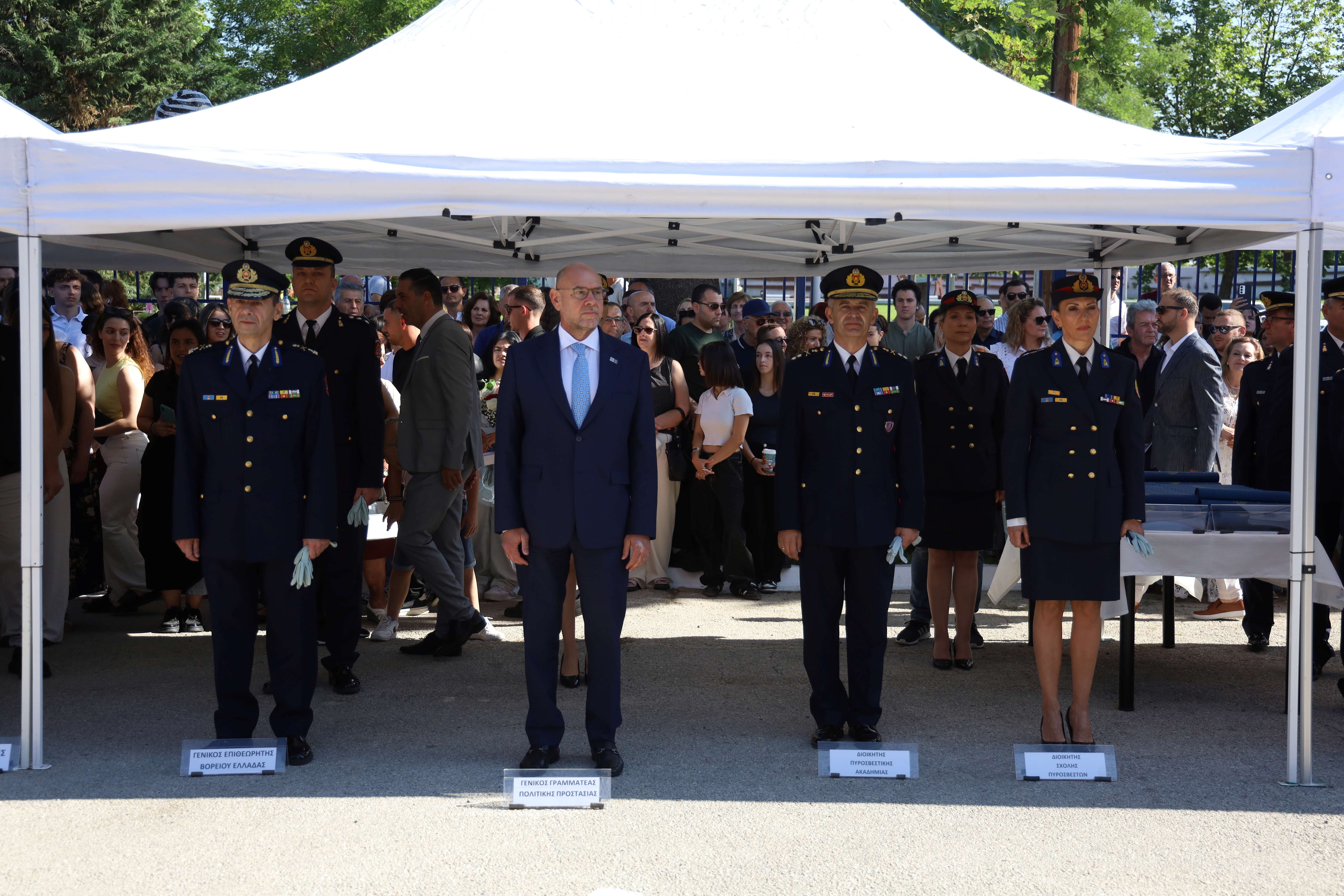 Παρουσία του Γενικού Γραμματέα Πολιτικής Προστασίας Νίκου Παπαευσταθίου η τελετή αποφοίτησης της 91ης Εκπαιδευτικής Σειράς Πυροσβεστών, στη Σχολή Πυροσβεστών στην Πτολεμαΐδα