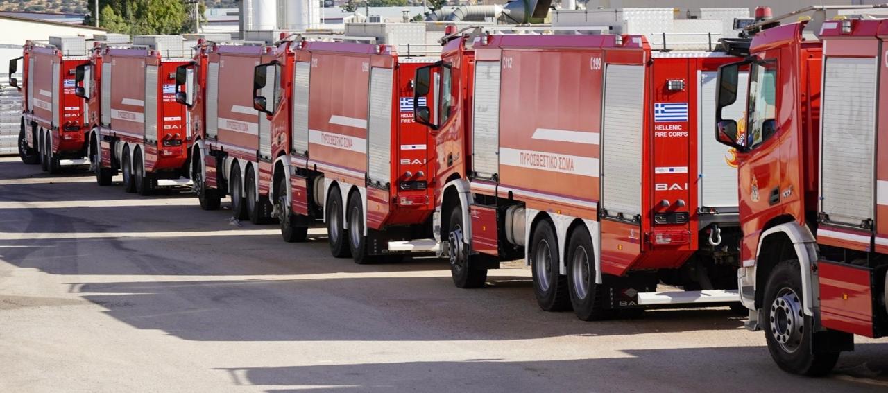 Παρελήφθησαν και κατανέμονται 14 νέα υδροφόρα πυροσβεστικά οχήματα 12.000 λίτρων στο Πυροσβεστικό Σώμα