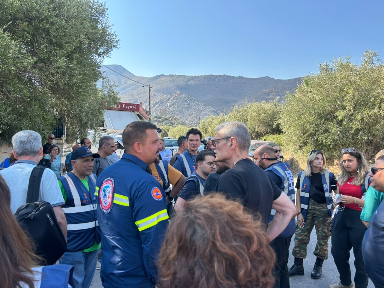 Επίσκεψη του Υπουργού Κλιματικής Κρίσης και Πολιτικής Προστασίας Ευάγγελου Τουρνά στο Πόρτο Γερμενό