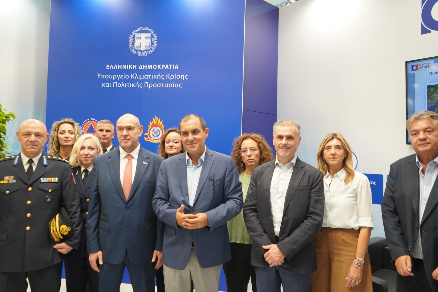 Εγκαίνια περιπτέρων Υπουργείου Κλιματικής Κρίσης και Πολιτικής Προστασίας και Πυροσβεστικού Σώματος στην 90η ΔΕΘ