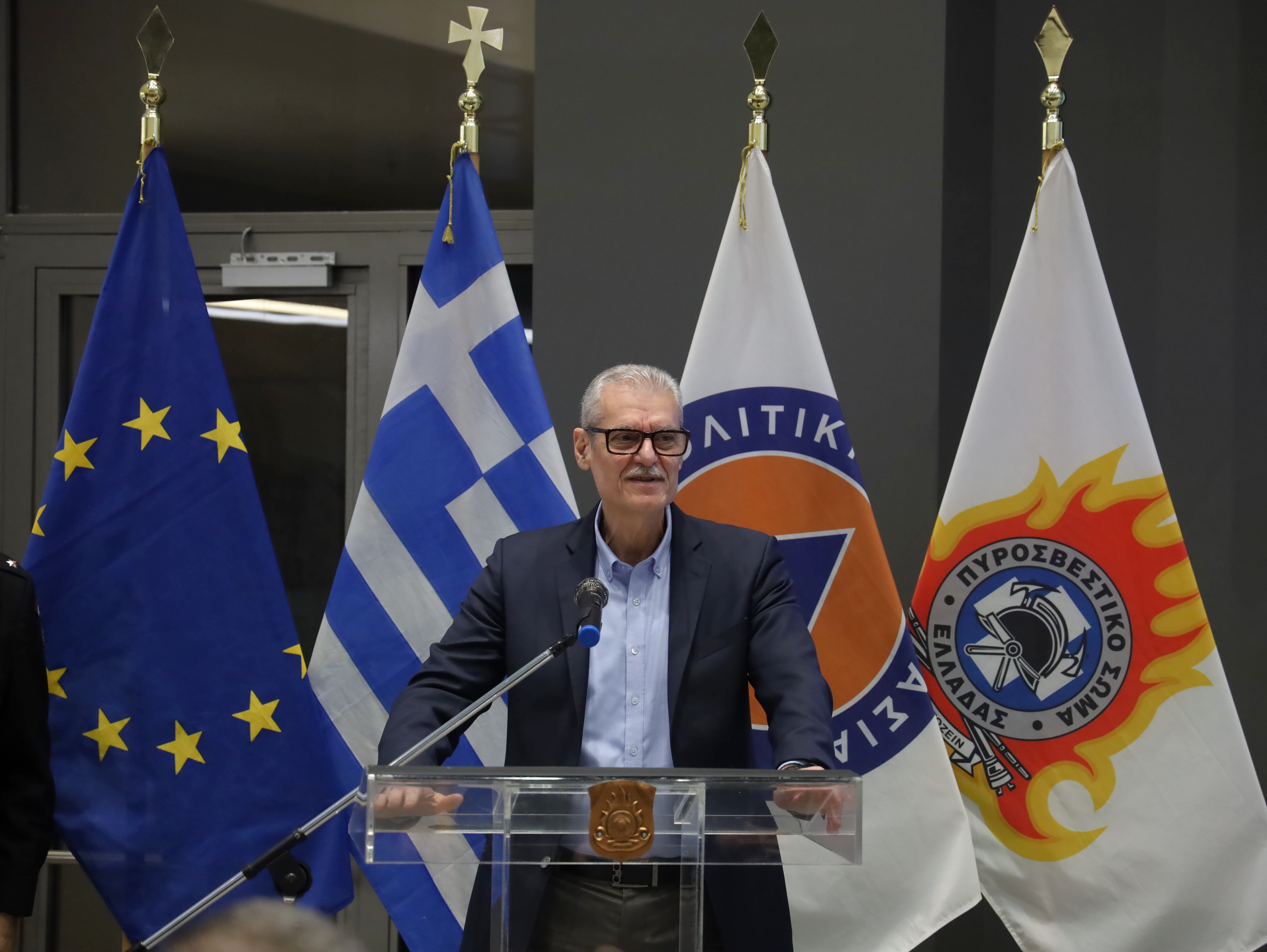 Παρουσία του Υπουργού Κλιματικής Κρίσης και Πολιτικής Προστασίας, Ευάγγελου Τουρνά, ο εορτασμός της Εθνικής Επετείου της 28ης Οκτωβρίου στο Υπουργείο