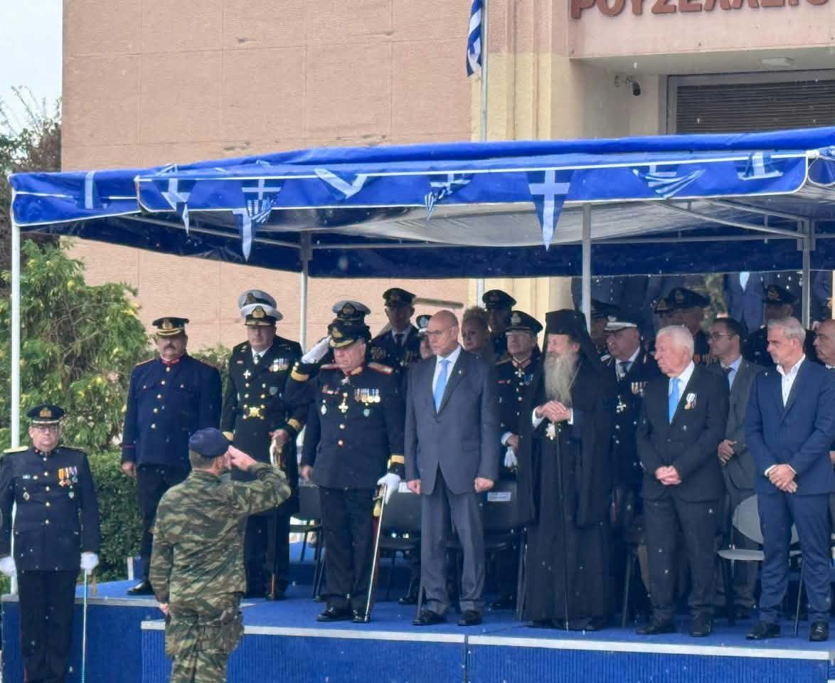 Ο Γενικός Γραμματέας Πολιτικής Προστασίας Νίκος Παπαευσταθίου εκπρόσωπος της Κυβέρνησης στις εκδηλώσεις για την Εθνική Επέτειο της 28ης Οκτωβρίου στη Μυτιλήνη